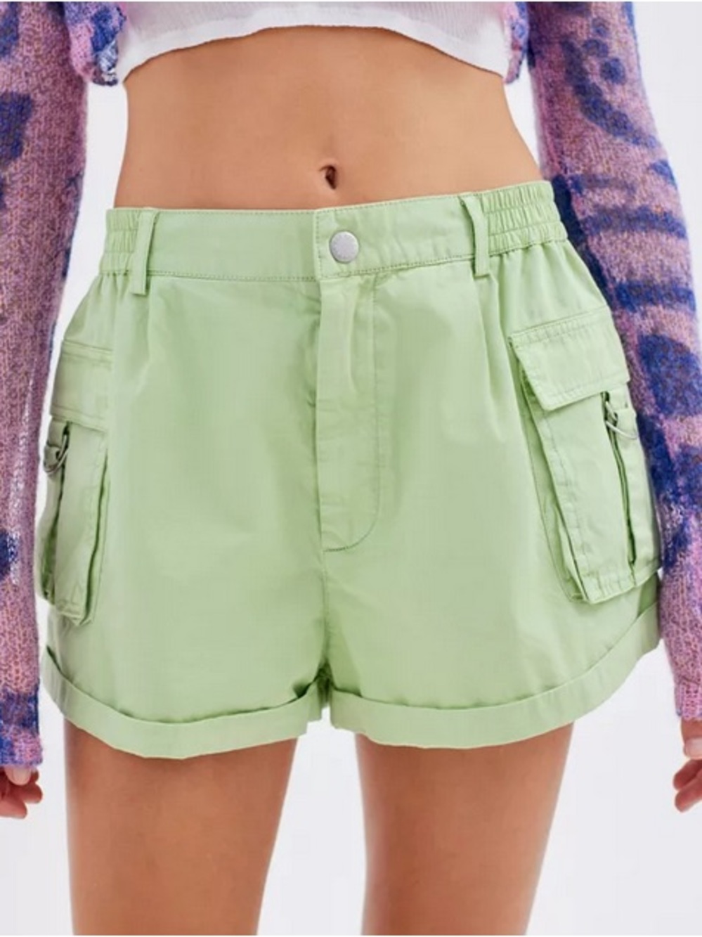 BDG Urban Outfitters “Elle” Cargo Shorts, Lime Lemongrass Green, XL